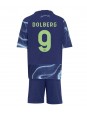 Billige Ajax Kasper Dolberg #9 Bortedraktsett Barn 2025-26 Kortermet (+ Korte bukser)